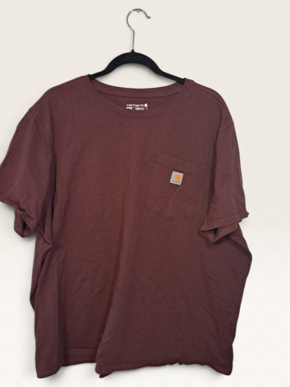 Carhartt K87 Heavyweight Pocket Tee Rosewood Brown 2X 27 P2P